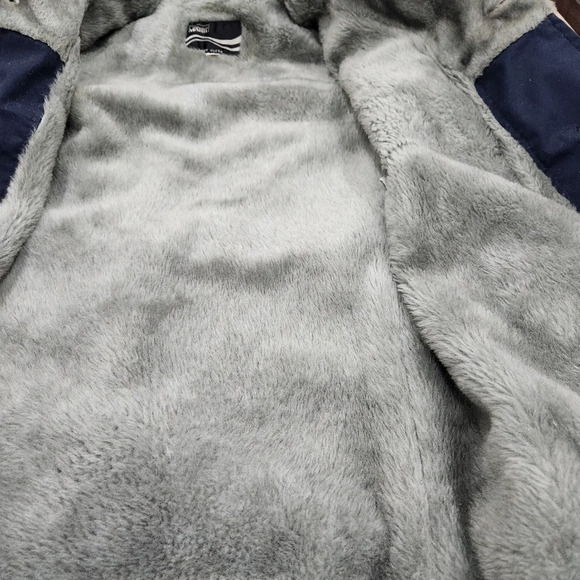 Vintage Montgomery Wards 70s Storm Proof Faux fur Jacket, Navy, Men's 44 - Picture 4 of 9